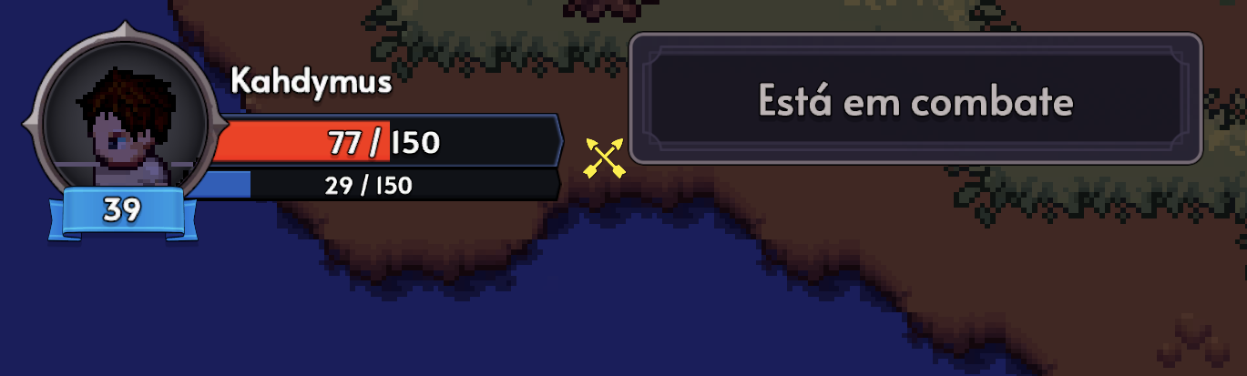 Status de Combate Ativo em Grind Hero